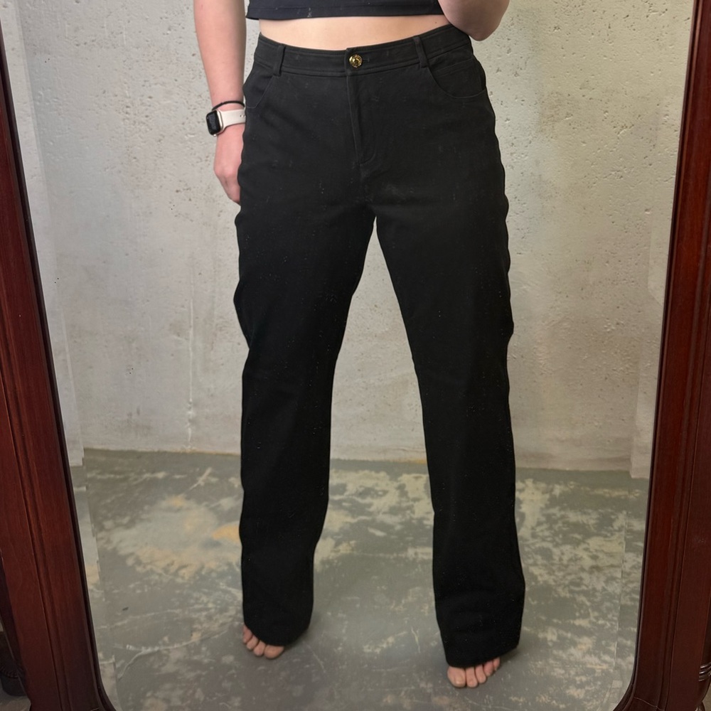 St. John Sport Black Casual High Rise Pants Size 8